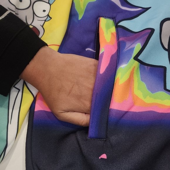 Rick and Morty Hoodie Size XL Members Only by Adult Swim. Graphic design hood - Picture 6 of 9